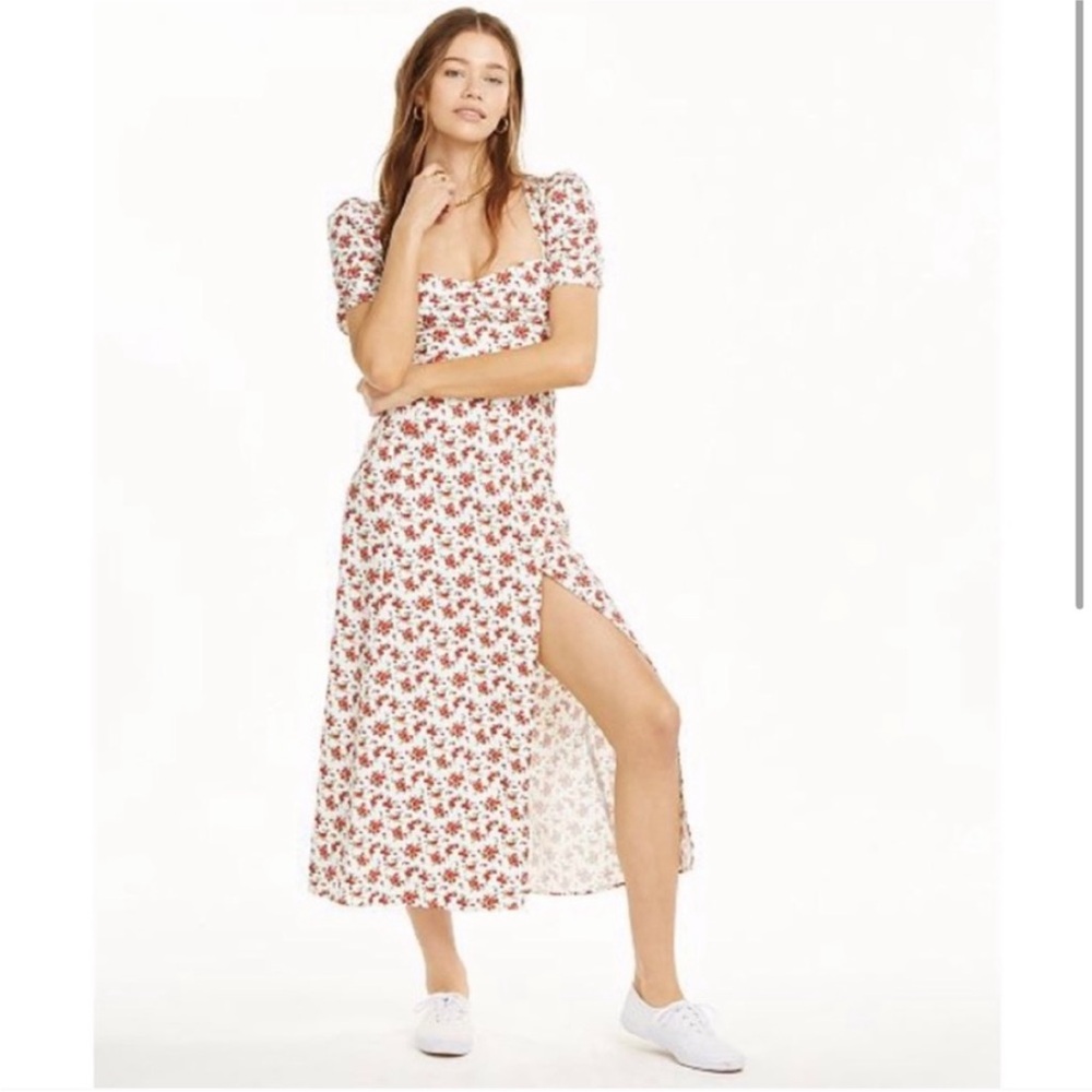 Danielle Bernstein WeWoreWhat White and Rose Dress